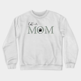 Cat Mom design in green Crewneck Sweatshirt